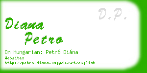 diana petro business card